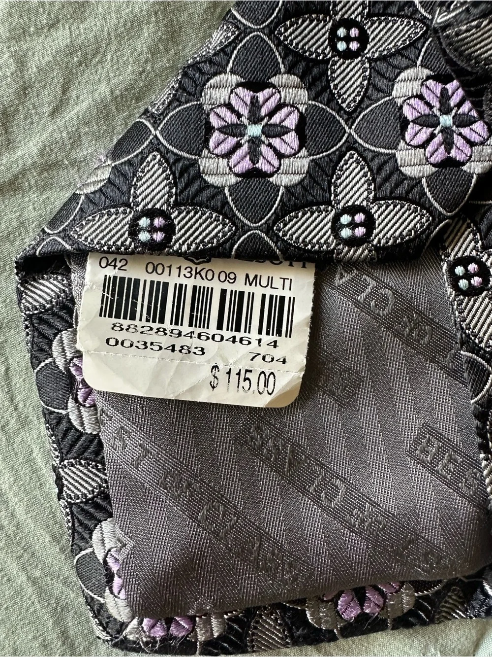 Robert Talbott Tie Best of Class Nordstrom Purple Grey Black Silk Necktie NWT**